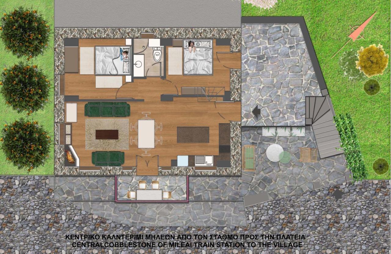 αρχοντικό γιούλη Apartment Mileai